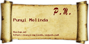 Punyi Melinda névjegykártya